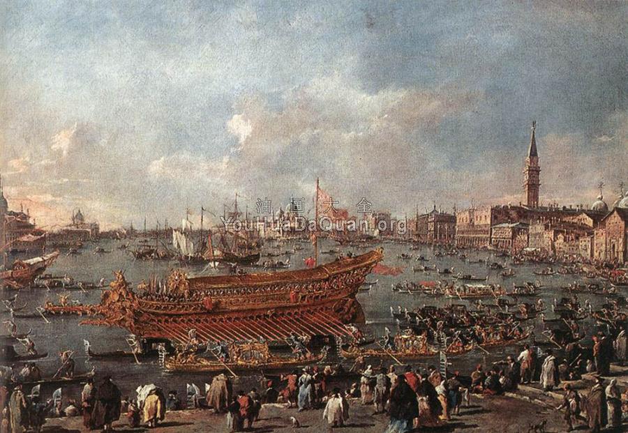 The Doge on the Bucintoro near the Riva di Sant Elena - 弗朗西斯科·格拉蒂